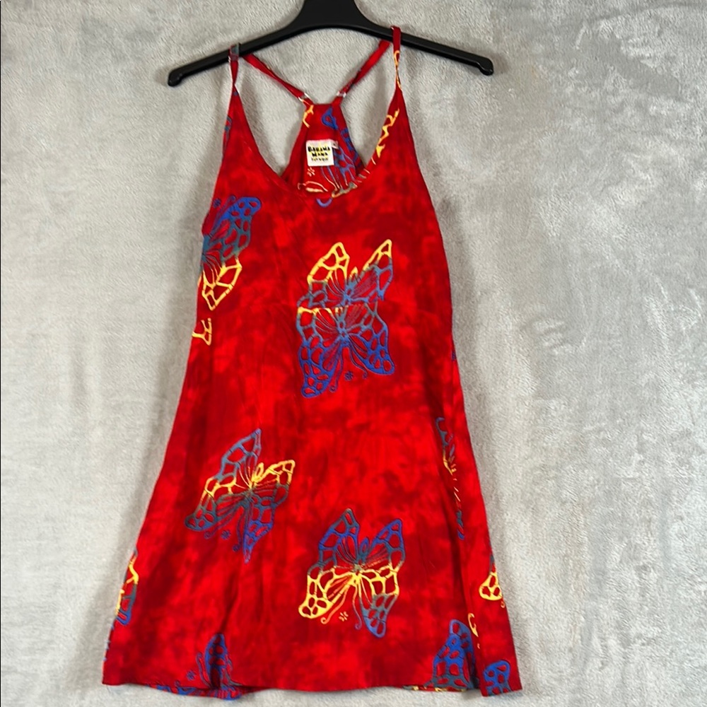 Bahama Mama sun wear butterfly print beach sundress sz M